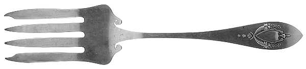 Mount Vernon (Sterling, 1905) Large Solid Cold Meat Serving Fork