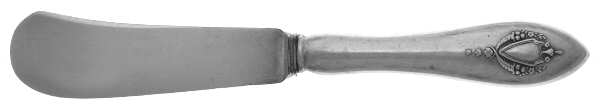 Mount Vernon (Sterling, 1905) Hollow Handle Paddle Butter Spreader (Slvpt)