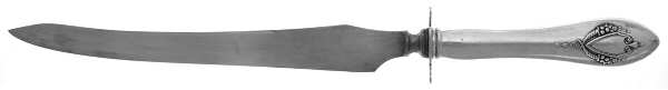 Mount Vernon (Sterling, 1905) Large Carving/Roast Knife StnlBl w/Sterling Guard