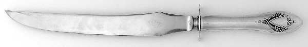 Mount Vernon (Sterling, 1905) Large Carving/Roast Knife StnlBl w/Sterling Guard