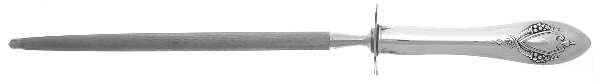 Mount Vernon (Sterling, 1905) Large Roast Steel Rod Knife Sharpener