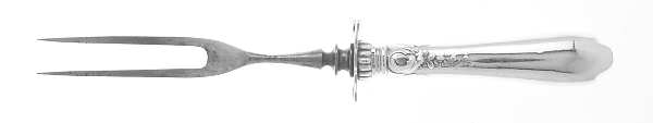 Nellie Custis (Sterling, 1915) Small Steak Carving Fork with Stainless Prongs