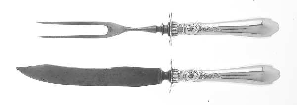 Nellie Custis (Sterling, 1915) Small Stainless Blade 2-Piece Steak Carving Set