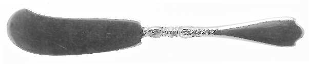 Nellie Custis (Sterling, 1915) Flat Handle Butter Spreader