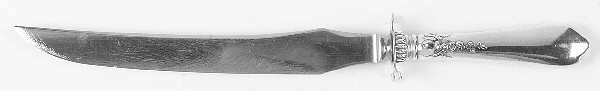Nellie Custis (Sterling, 1915) Large Stainless Blade Roast Carving Knife
