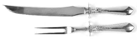 Nellie Custis (Sterling, 1915) Large 2-Piece Roast Carving Set w/Stainless Blade