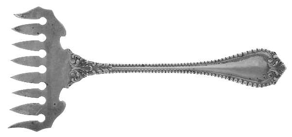Old Colony (Sterling, 1895) Large Solid Tined Sardine Serving Fork