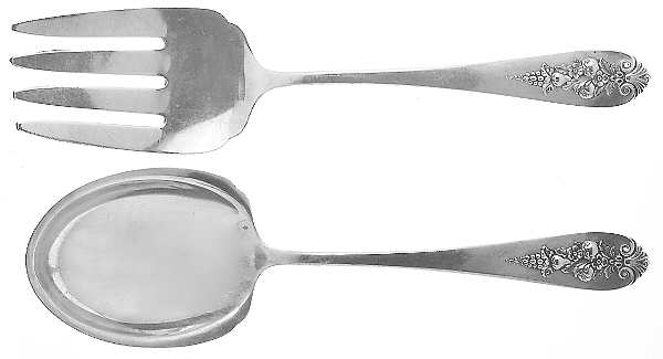 Pendant of Fruit (Sterling, 1939) (2 Pc) Solid Salad Set