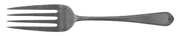 Prudence (Sterling, 1933) Medium Solid Cold Meat Serving Fork
