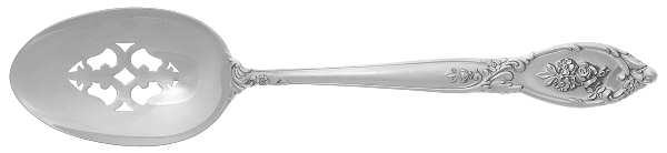 Rose Elegance (Sterling, 1958) Pierced Tablespoon (Serving Spoon)