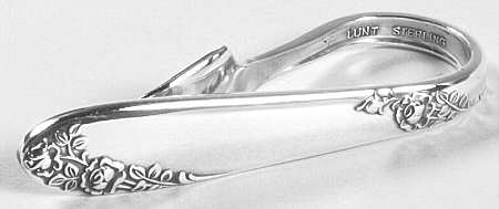 Sweetheart Rose (Sterling, 1951) Napkin Clip HC