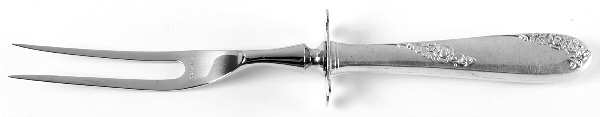Sweetheart Rose (Sterling, 1951) Large Stainless-Prong Roast Carving Fork