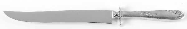 Sweetheart Rose (Sterling, 1951) Large Stainless Blade Roast Carving Knife