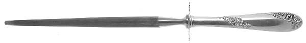 Sweetheart Rose (Sterling, 1951) Large Steel Rod Knife Sharpener
