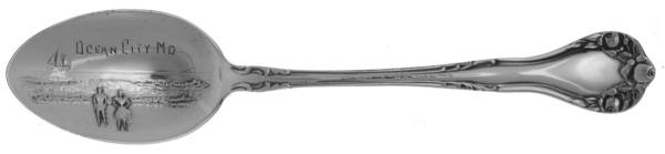 Tudor (Sterling, 1900) Souvenir Spoon (Five O'Clock Spoon)