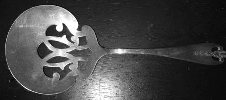 Virginia (Sterling, 1910) Solid Bon Bon Spoon with Pierced Bowl