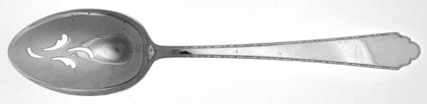 William & Mary (Sterling, 1921, No Monos) Pierced Tablespoon (Serving Spoon)