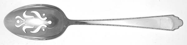 William & Mary (Sterling, 1921, No Monos) Pierced Tablespoon (Serving Spoon) CM