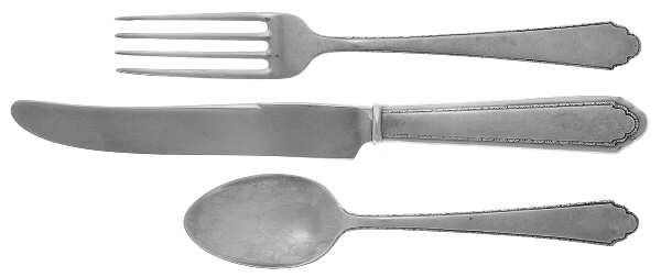 William & Mary (Sterling, 1921, No Monos) 3-Piece Youth Set (Knife, Fork & 5 O'Clock Spoon)