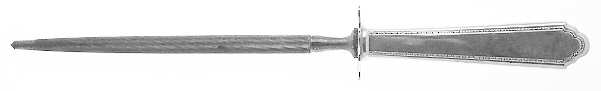 William & Mary (Sterling, 1921, No Monos) Small Steel Rod Sharpener Knife
