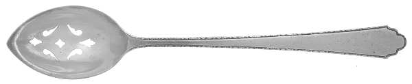 William & Mary (Sterling, 1921, No Monos) Pierced Bowl Short Handle Olive Spoon