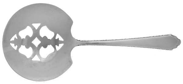 William & Mary (Sterling, 1921, No Monos) Solid Bon Bon Spoon with Pierced Bowl