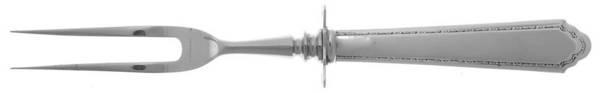 William & Mary (Sterling, 1921, No Monos) Small Steak Carving Fork with Stainless Prongs