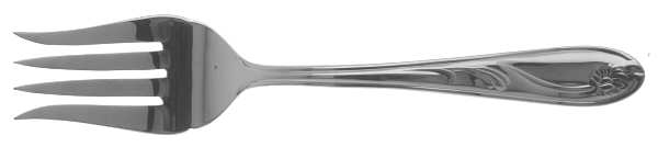 Poppies On Blue Medium Solid Cold Meat Serving Fork