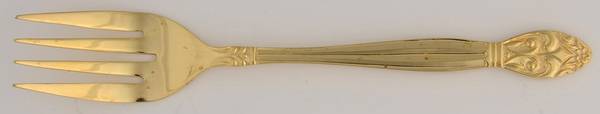 Rutherford (Gold Electroplate) Individual Salad Fork