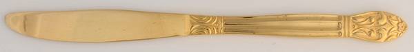 Rutherford (Gold Electroplate) Modern Solid Knife