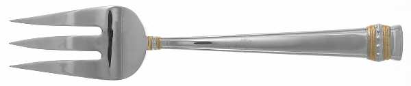 Hancock Gold (Stainless, Gold Accent) Medium Solid Cold Meat Serving Fork