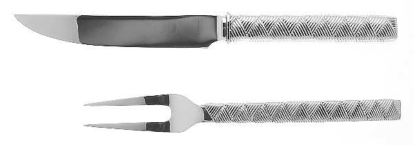 Cairo (Stainless) Large 2-Piece Roast Carving Set w/Stainless Blade
