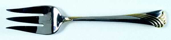 Kelly Gold (Silverplate) Medium Solid Cold Meat Serving Fork