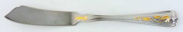 Golden Holiday (Stainless, Gold Acct) Flat Handle Master Butter Knife