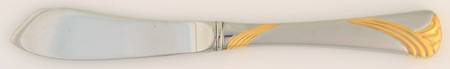 Kelly Gold Frosted (Stainless) Hollow Handle Master Butter Knife