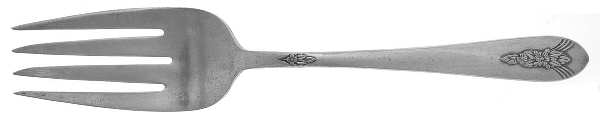 LDA1 (SILVERPLATE) Small Solid Cold Meat Serving Fork