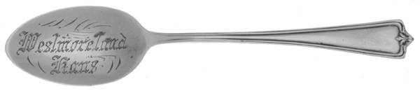 LUS9 (Sterling) Souvenir Spoon (Five O'Clock)
