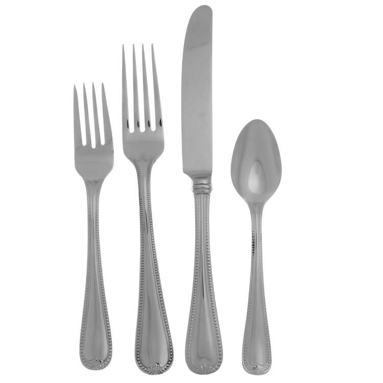 Vintage Jewel (Stainless, Glossy) 4 Piece Place Setting