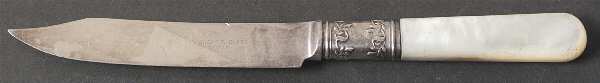 Pearl Handle Flatware 5 Individual Fruit Knife with Silverplate Blade