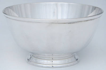 Early American-Plain (Sterling, Hollowware)  8" Paul Revere Bowl
