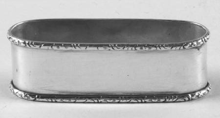 William & Mary (Sterling, Hollowware)  Oblong Napkin Ring