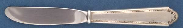 William & Mary (Sterling, Monograms) Modern Hollow Butter Spreader (Stainless) by Lunt Silver