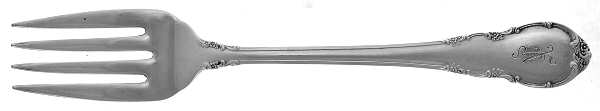 Modern Victorian (Sterling, 1941, Monogram) Individual Salad Fork
