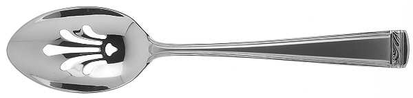 Landmark Platinum Frosted (Stainless) Pierced Tablespoon (Serving Spoon)