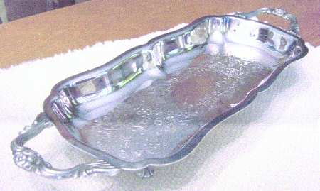 Silverplate Hollowware Plated Footed Bread Tray
