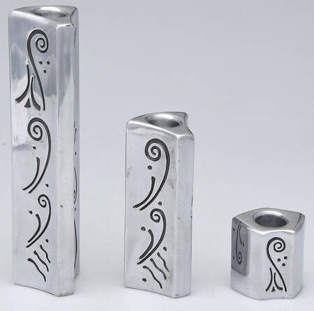 Spyro (Hollowware) (3 Piece) Candlestick Set (2", 5", 8")