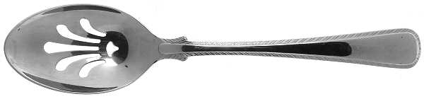 Williamsburg Feather Edge (Stainless) Pierced Tablespoon (Serving Spoon)