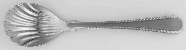 Williamsburg Feather Edge Frosted (Stainless) Sugar Shell Spoon