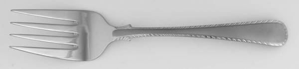 Williamsburg Feather Edge Frosted (Stainless) Medium Solid Cold Meat Serving Fork
