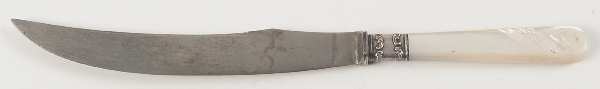 Pearl Handle Flatware 12 (Sterling) Large Stainless Blade Roast Carving Knife
